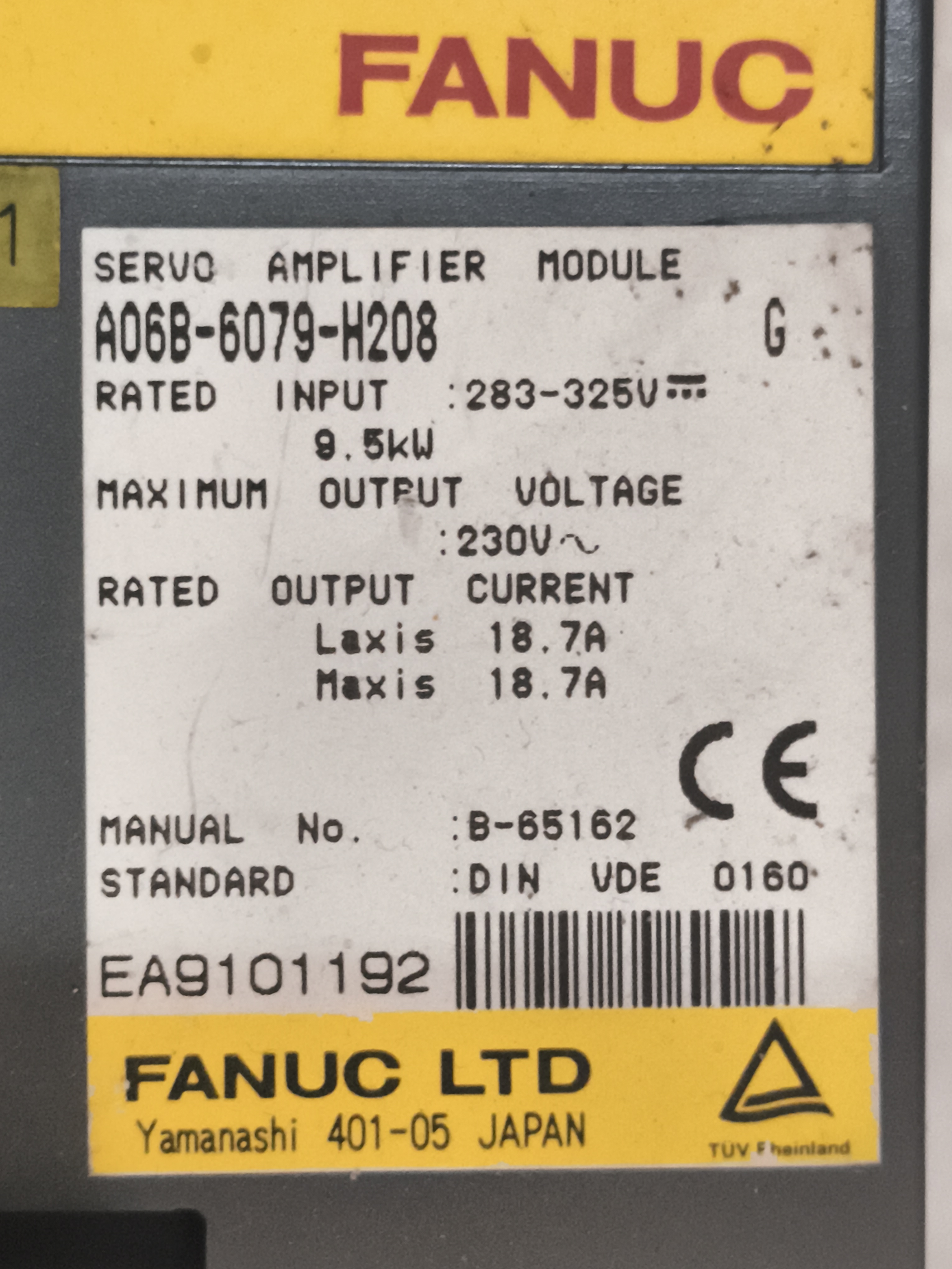 Azionamento assi FANUC A06B-6079-H208